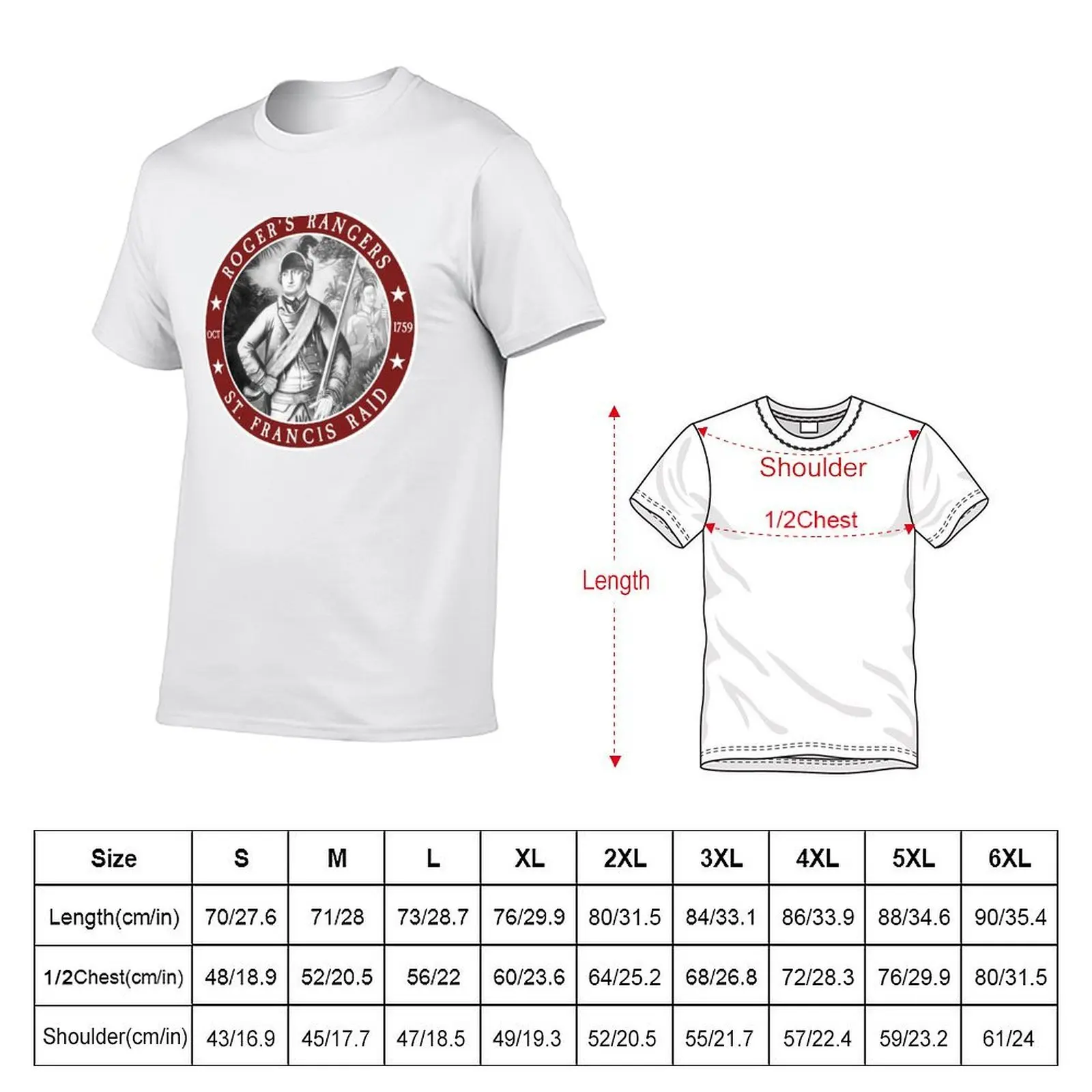 Roger's Rangers St. Francis Raid T-Shirt anime t shirts for man t shirt custom print man t shirt luxury T-shirt