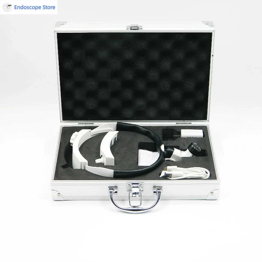 

High Brightness Ultralight Wireless LED Inspect Examination Head Light Lamp Surgery ENT Pets Veterinary Rechargeable Suitcase