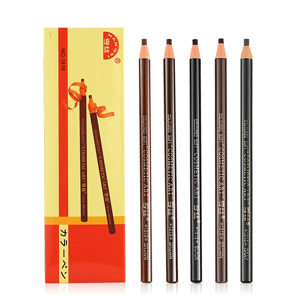 6 Colors Eyebrow Pencil Colored Soft Cosmetic Art Permanent Makeup Waterproof Tattoo Long-lasting Easy Ware Eyebrow Pen