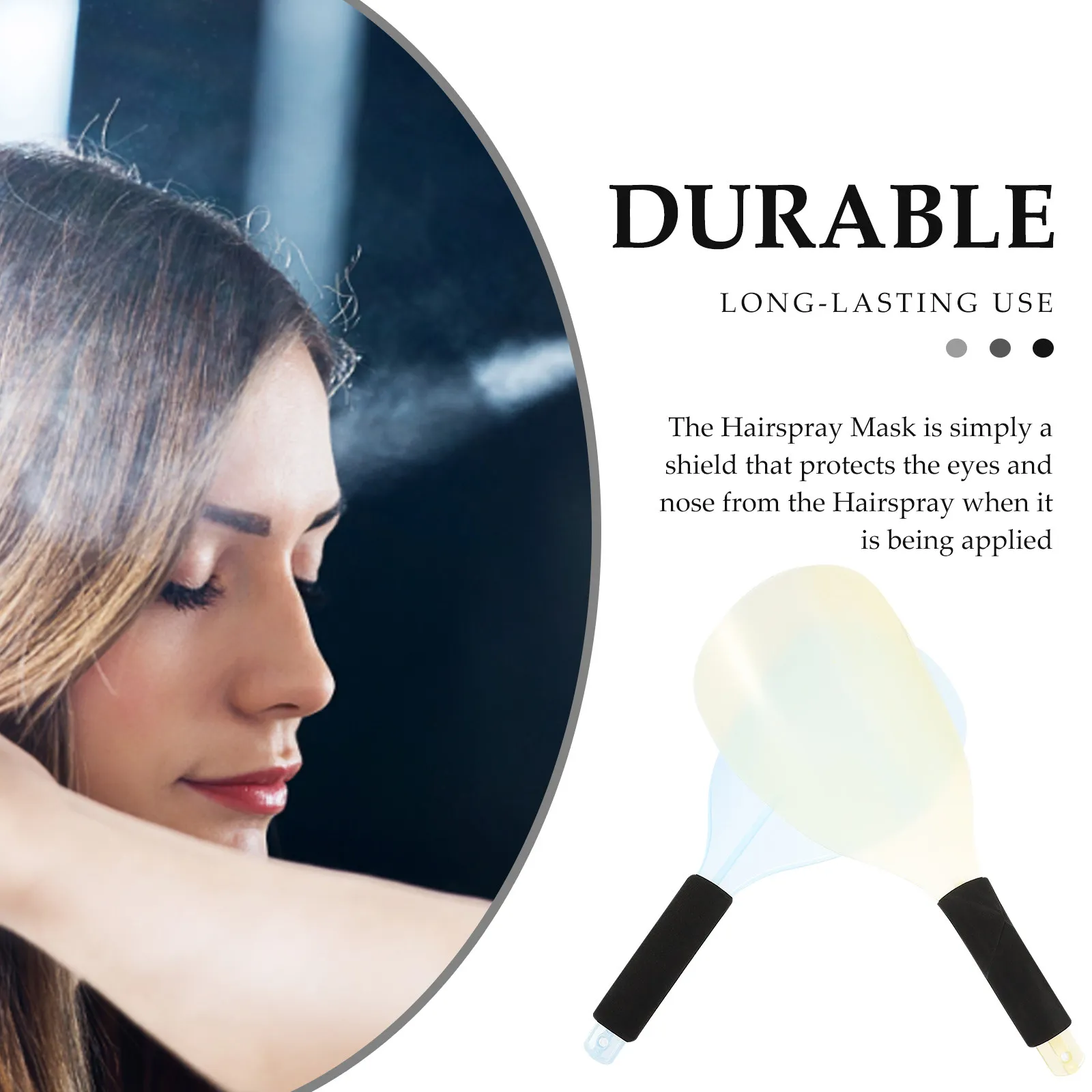 

1 шт. Противоскользящая защитная маска-щиток для лица от лака для волос для салонов и парикмахерских, защита глаз и носа, удобный пластиковый аппликатор-спрей