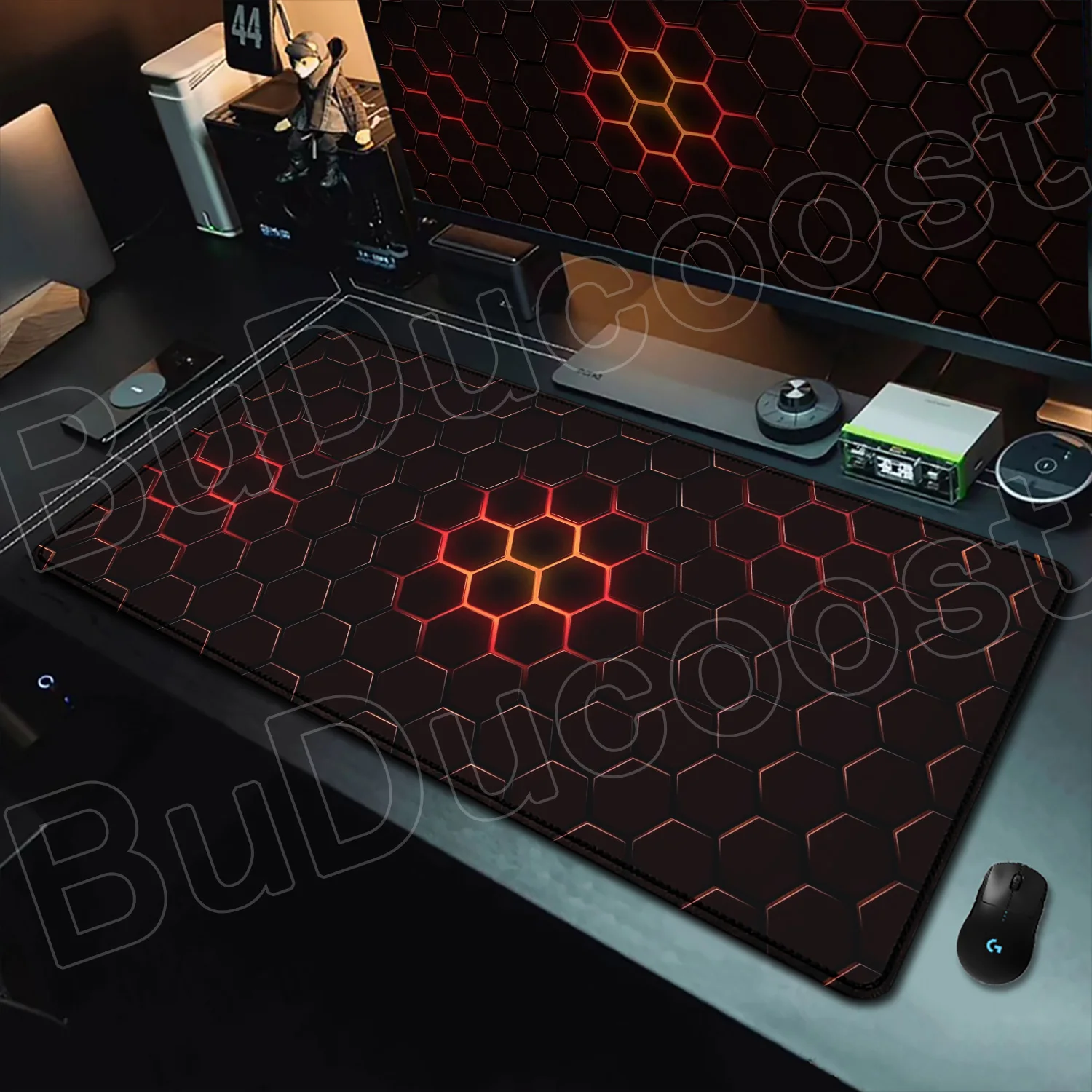 

Anti Slip Rubber Gaming Keyboard Mats Large XXL Gamer Mousepad Hexagon Geometric Mouse Pads Mouse Pads Desk Computer Accessories