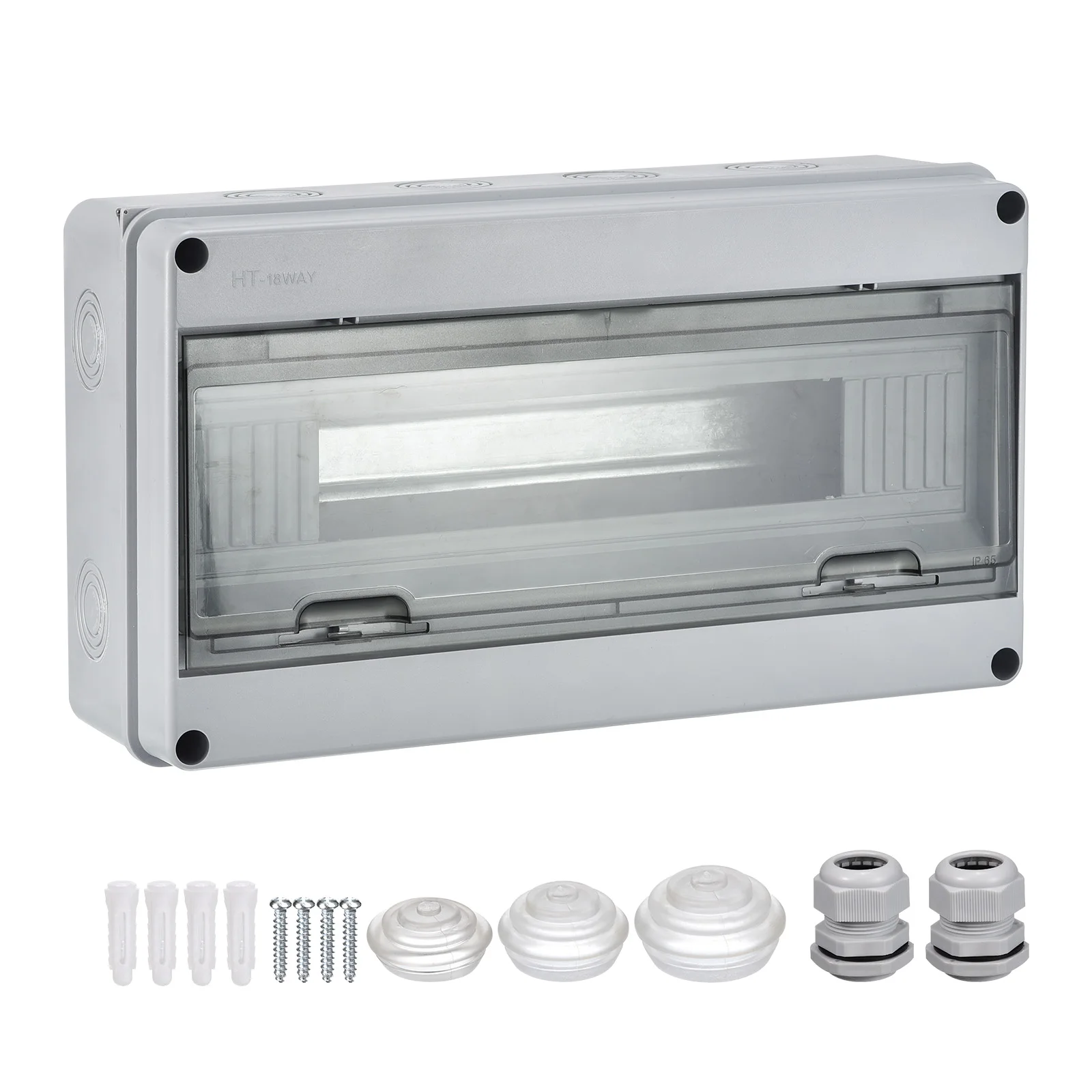 HT-5/8/15/18 Plastic Distribution Box Waterproof MCB Box Panel Installation Distribution Box Junction Boxes for Circuit Breaker
