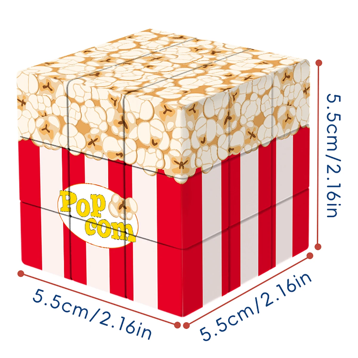 Zauberwürfel 3x3x3 3D UV-gedrucktes Popcorn, stressabbauendes Puzzle, professionelles, glattes Geschwindigkeitsspiel, Kinderspielzeug, Geschenk