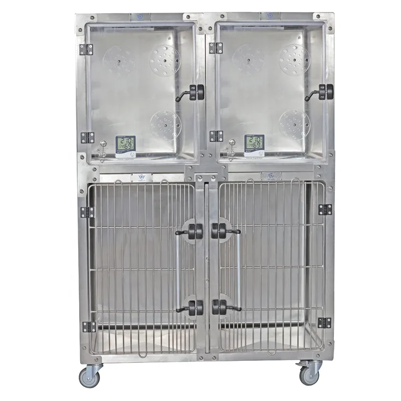 Stainless steel pet Oxygen treatment cage dog indoor kennel wholesale customize Modular assembly indoor kennel