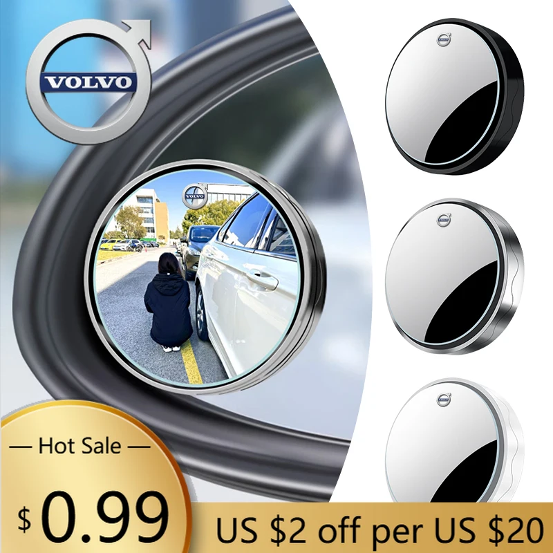 

Колпаки ступиц 2 шт. Автомобильные зеркала с круглой рамой для слепых зон для Volvo AWD V60 V40 XC90 S60 XC60 S90 V90 CX70 XC40 C40 C70 EX90 Rdesign Acce
