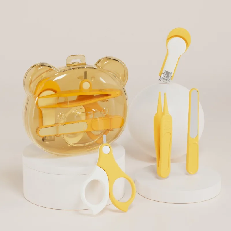 

Newborn Baby Nail Scissor Baby Nail Care Tool Kid Safe Portable Nail Clipper Trimmer Tweezer with Box Children Manicure Kit