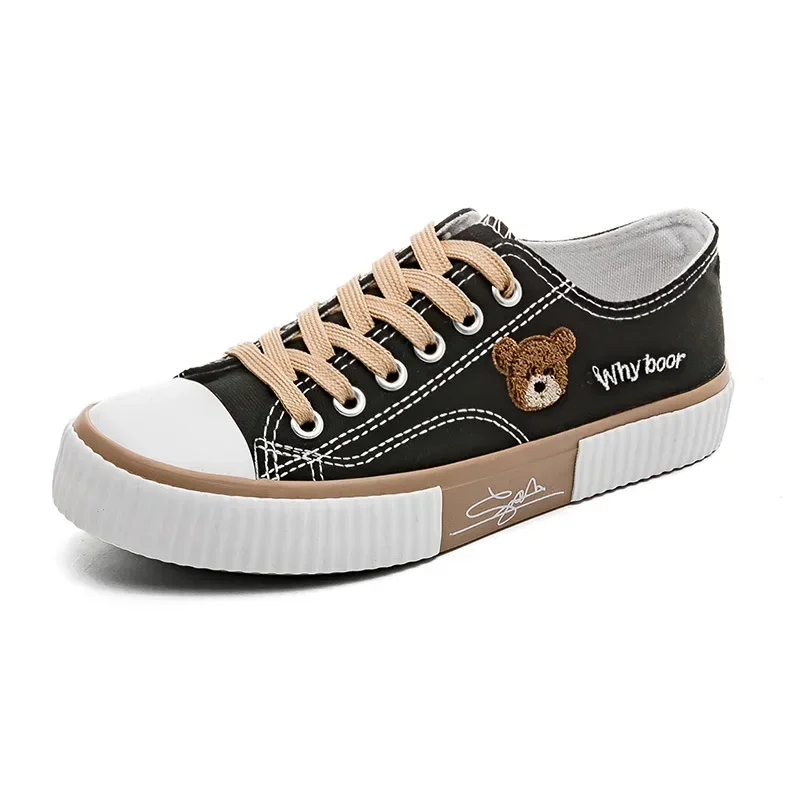 

New Adult Canvas Sneakers Children Student Lace Up Flat Sole Shoes Low Top Non-slip Casual Sports Shoes Breathable Board Shoes