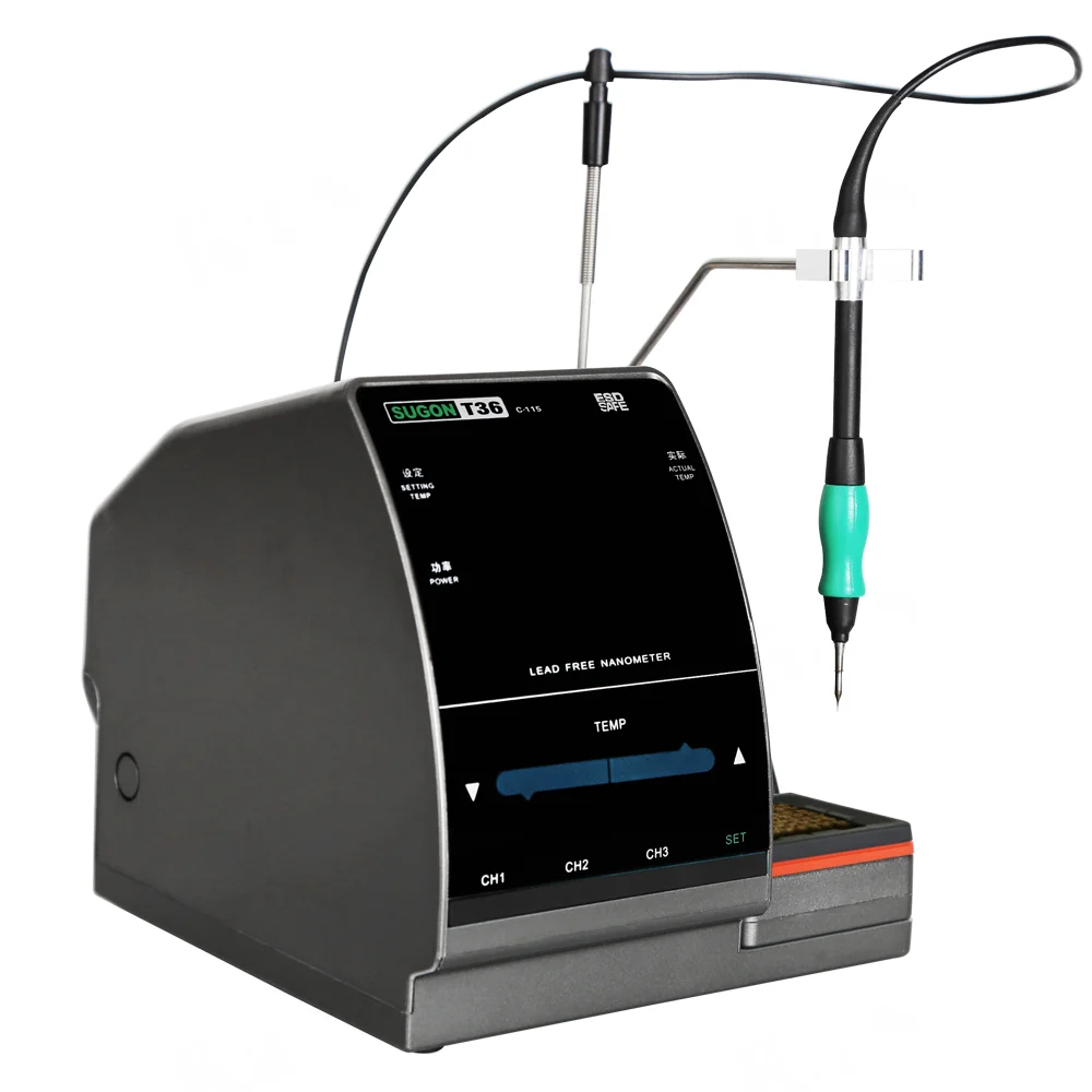 High quality antistatic large T36 no Leed electric soldering iron price rework welding table mobile maintenance
