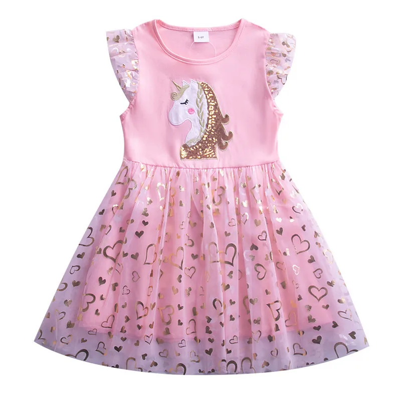 

Zeebread 3-7T New Arrivals Unicorn Baby Dresses Cotton Princess Girls Frocks Sleeveless Summer Toddler Kids Clothing Birthday