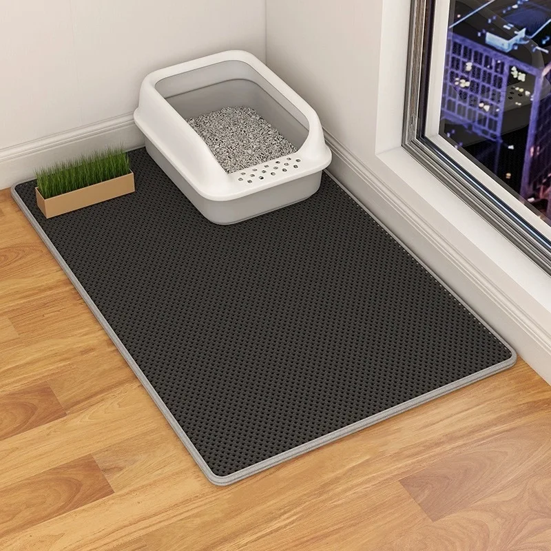 

Double Layer Anti-Slip Cat Litter Mat Scratching Pad Anti-Splash Design