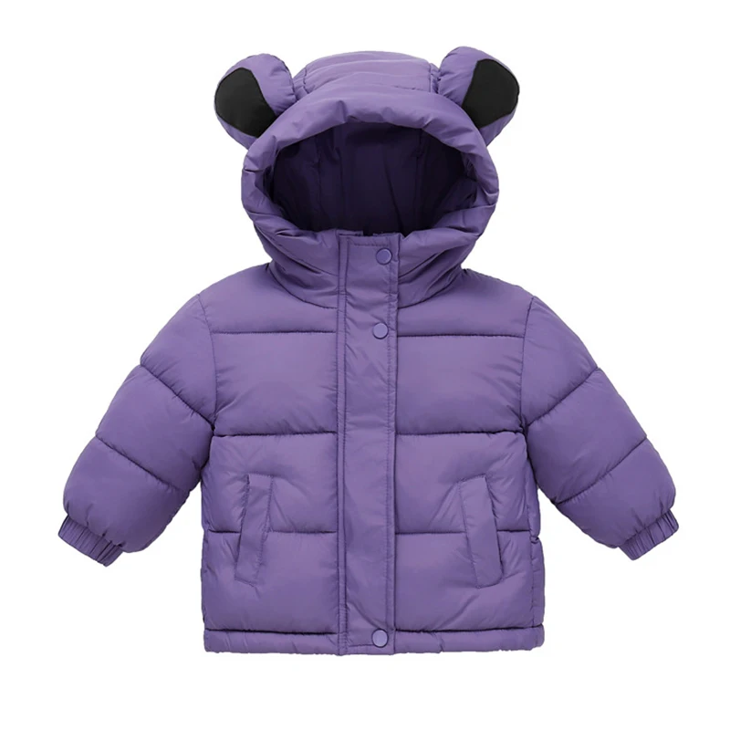 

Children's Down Cotton Jacket Unisex Cold Winter Thickened Fleece Lined Coat For 2-8 Years Old Boys Girls Kids Thick Down Coats