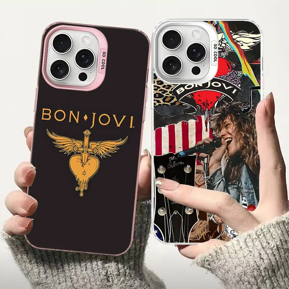 الكلاسيكية روك باند B-Bon J-Jovi جراب هاتف آيفون 17 16 15 14 13 12 11 برو ماكس ماتي للصدمات عودة مكافحة سقوط ماتي غطاء #1
