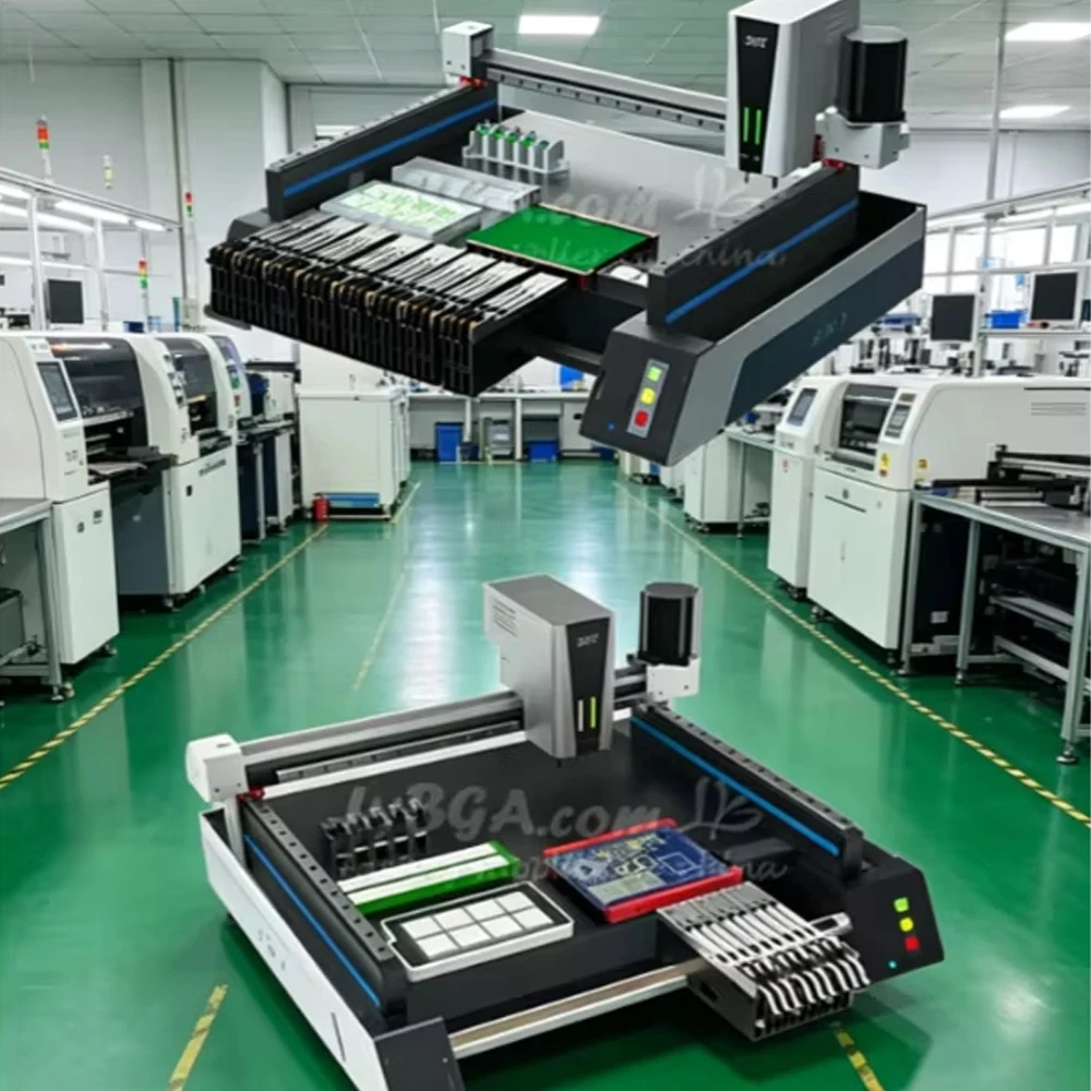 Compact K1 PRO Triple Vision Dual Head SMT Pick and Place Machine, High Precision Desktop Chip Mounter with Nozzle Kit for PCB Prototyping, Small Batch SMD Assembly & BGA Welding Electronics Workshop Use