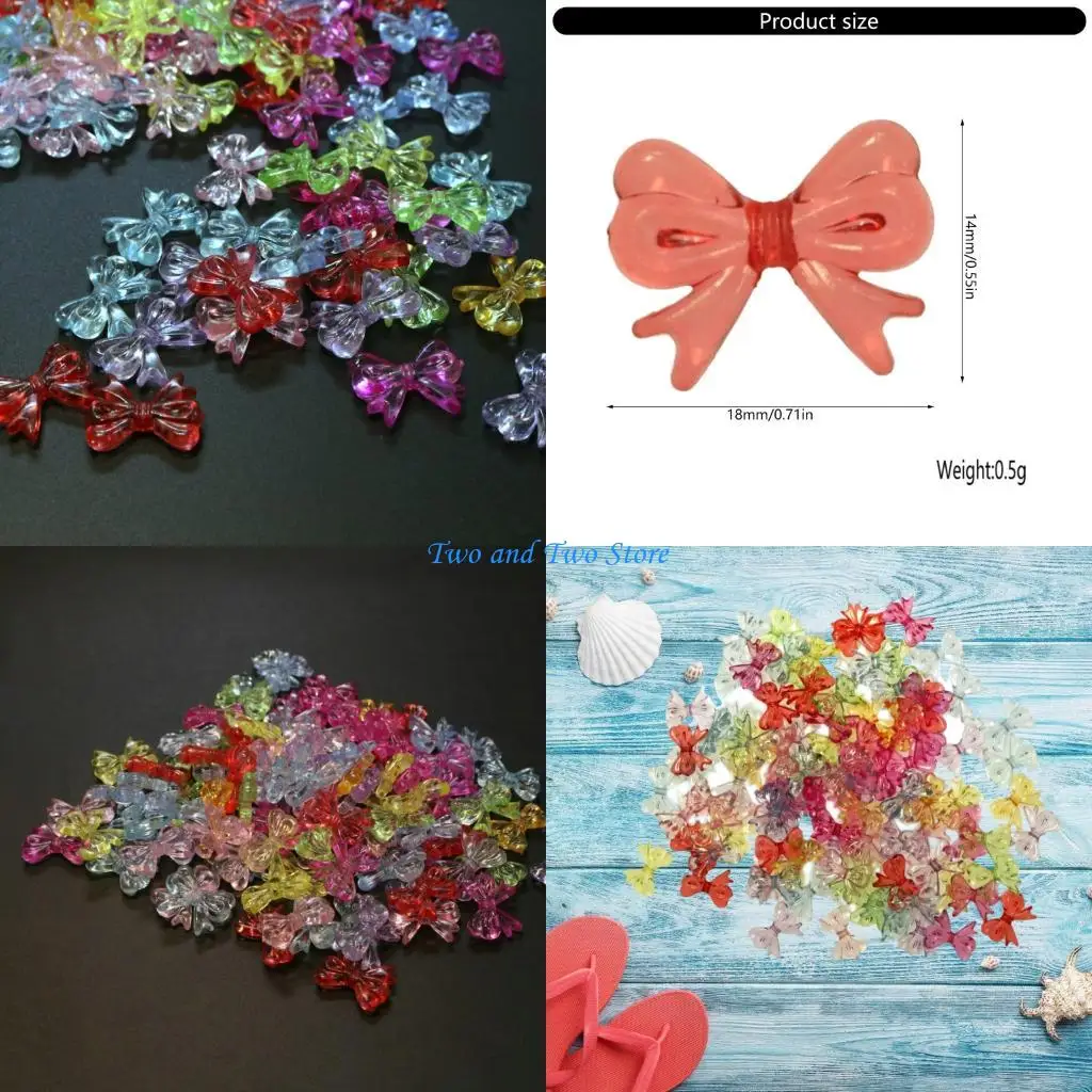 

HX6F 100 шт., бусины с бантиком «сделай сам», с гальванической отделкой, модный аксессуар, бусины для ювелирных изделий и