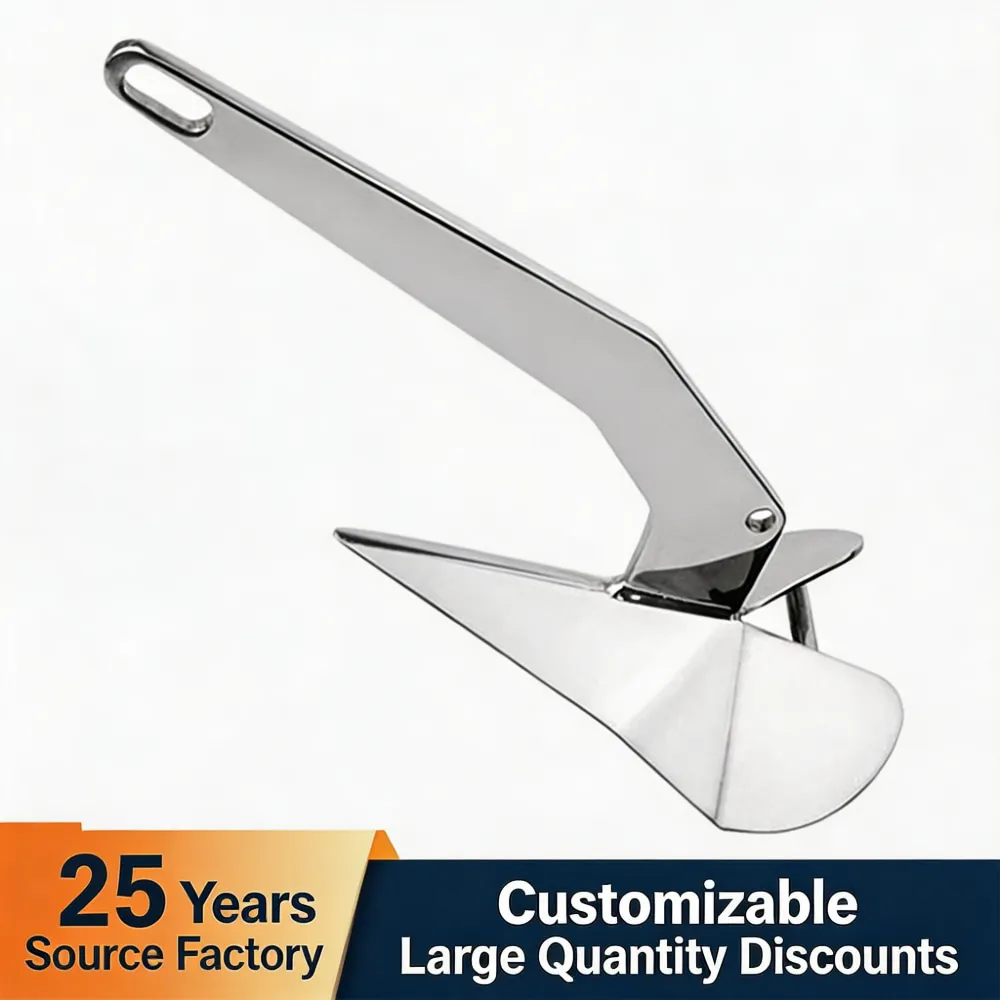 Delta Boat Anchor 8/10/15KG 316 Stainless Steel High Holding‑Power Marine Mooring for Yacht Fishing Boat Saltwater Vessel