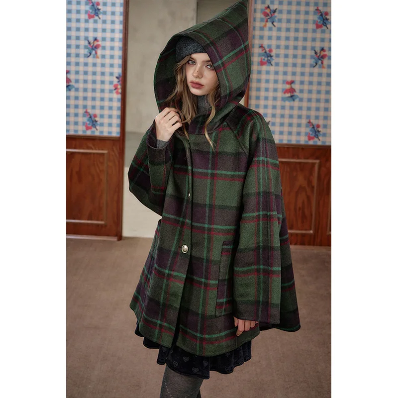 ELFSACK 2025 الخريف الوافدين الجدد عارضة منقوشة المرقعة الشتاء فضفاض أسفل سترة للمرأة #3