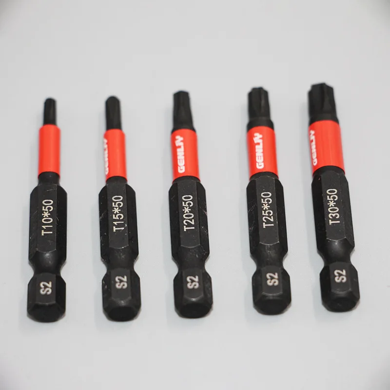 

15 шт., набор ударных электрических отверток с магнитной головкой, магнитный чехол, 5 типов, S2, противоскользящие водонепроницаемые биты