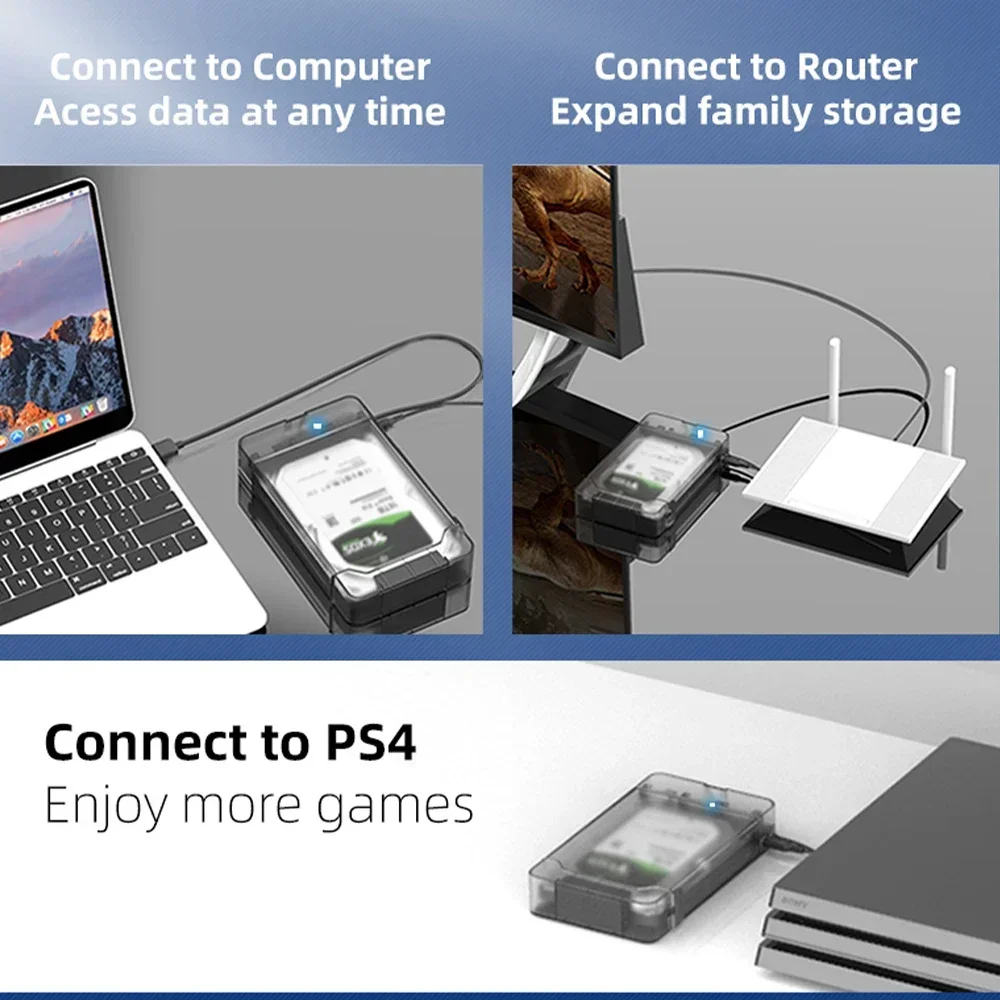 MAIWO 2,5/3,5-calowa obudowa dysku twardego SATA Obudowa dysku twardego 24 TB Pojemność 5 Gb/s USB 3.0 do dysku twardego SATA SSD Obudowa zewnętrznego dysku twardego