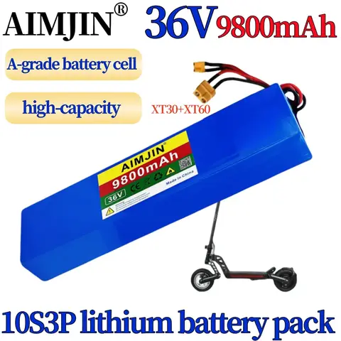 10S3P lithium battery For AOVO AOVOPRO Kamukai And SmartOne Electric Scooter battery pack 36V 9800mAH