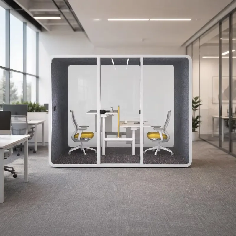Modern Movable Multi-function Soundproof Booth Office Phone Booth with Ventilation System for Office and Hotel Use