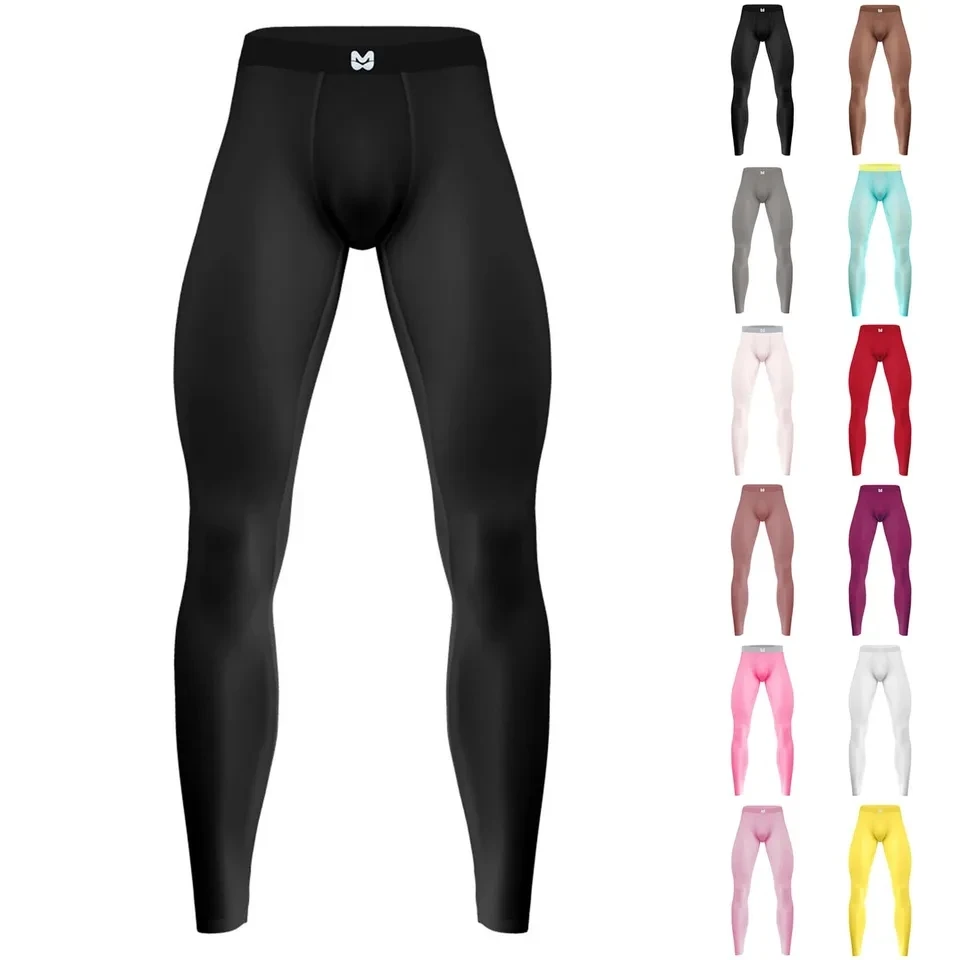Mens Ice Silk Yoga Pants Seamless Leggings Ultra-Thin Breathable Sports Tight Pants Fitness Workout Bottoms Jogger Pants