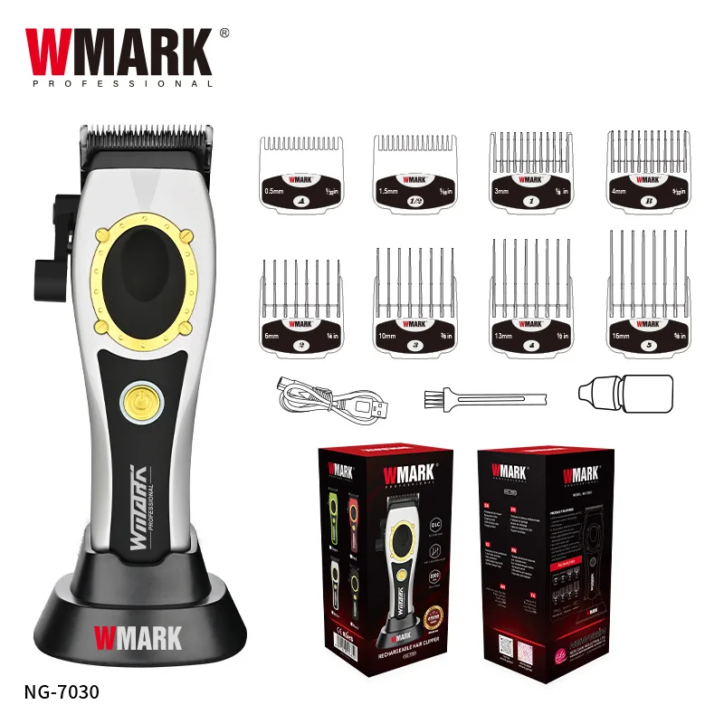 WMARK NG-7030 new hair clipper oil head electric clippers hot selling charging base hair salon