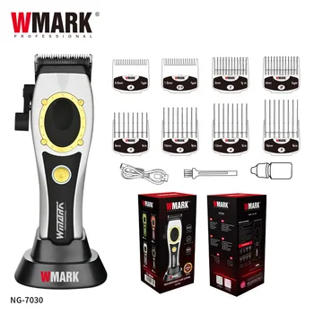 WMARK NG-7030 nouvelle tondeuse à cheveux tête d'huile tondeuses électriques vente chaude base de charge salon de coiffure