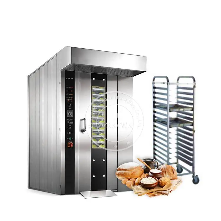 Commercial Bread Oven Electrical / Gas Rotary Rack Oven 32 Tray For Bakery