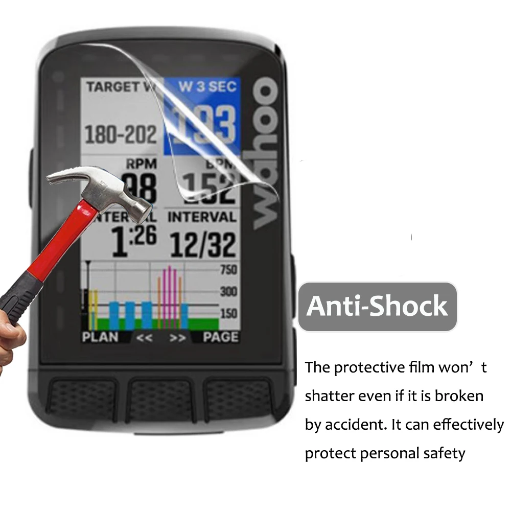 3 szt. Zabezpieczenie przed eksplozją ekranu dla Wahoo ELEMNT Bolt V2 Roam V2 Mini wodoodporny przezroczysty folia ochronna na ekran dla zwierząt