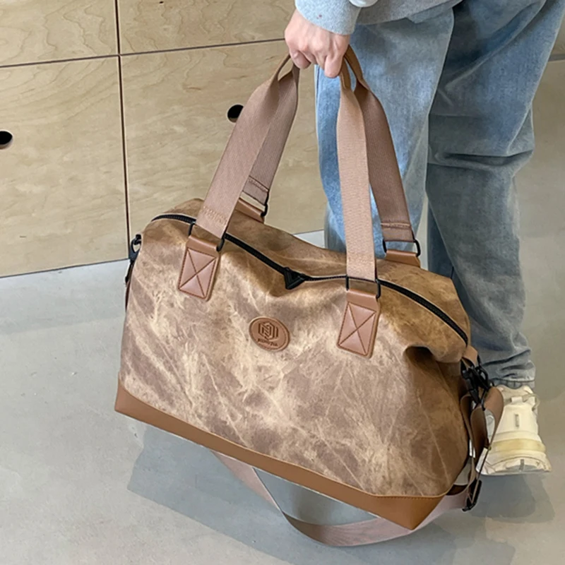 Bolsa de viaje para hombre y mujer, equipaje de mano de gran capacidad, separación seca y húmeda, bolsa deportiva para Fitness, paquete de viaje de corta distancia