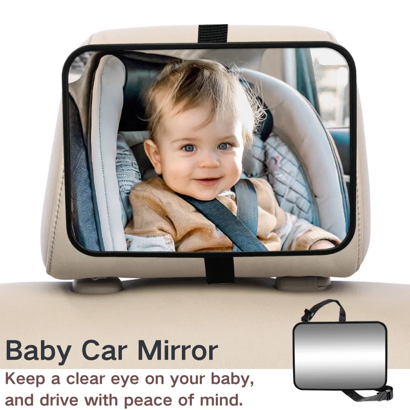 Car Blind Spot Mirror - Universal Baby Car Mirror | Wide