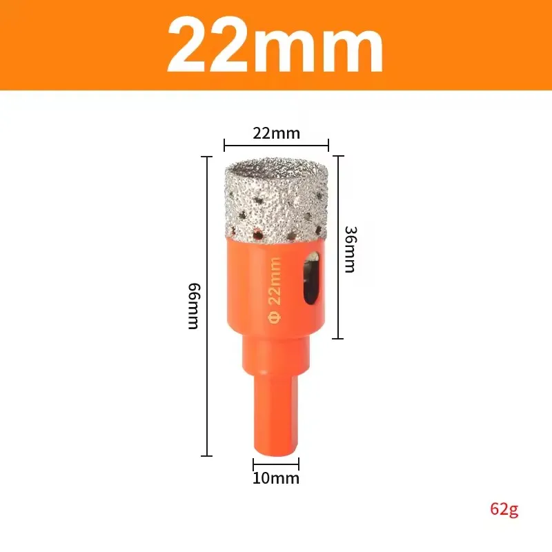 1 Pc 18-68 Mm Diamantgesoldeerde Kern Droge Boor Voor Porseleinen Tegels Marmer Glas Graniet Gat cup Saw Cutter Accessoires Snijden