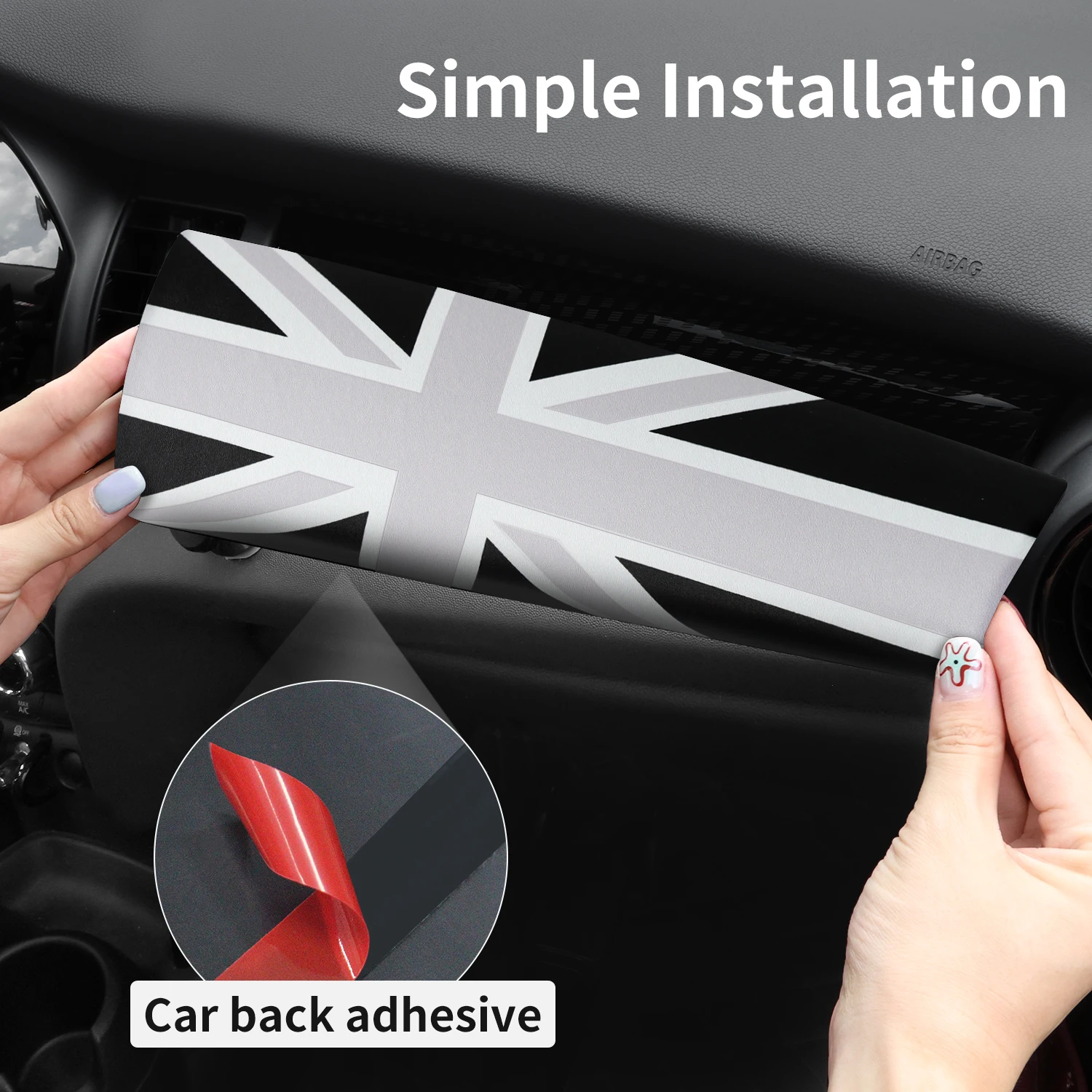 Car Dashboard Decorative Shell ABS Leather For Mini Cooper F55 F56 F57 2014-2021 Center Console Decorative Shell Car Accessories view 5