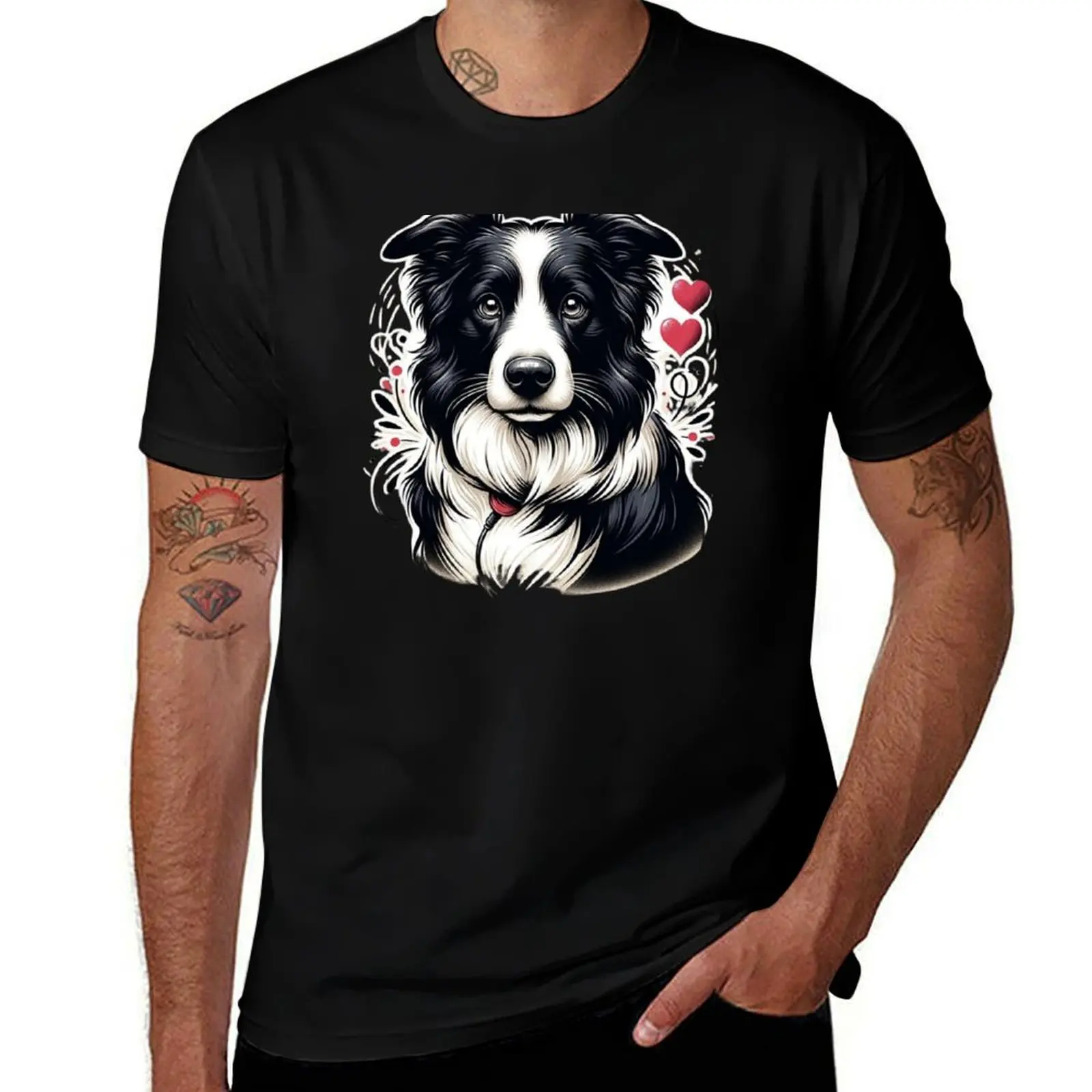 Cherished Companion Border Collie T-Shirt Quick Dry Outdoor Sports T-Shirt