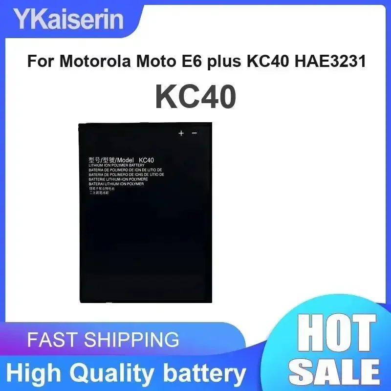

Long Lasting For Motorola Moto E6 Plus KC40 HAE3231 Mobile Phone Battery 3000mAh