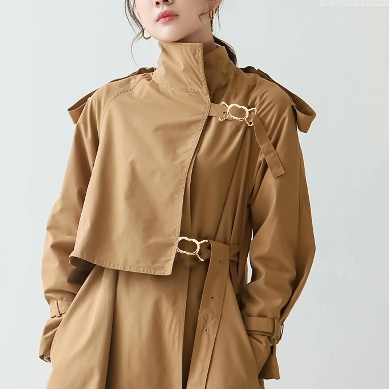 Gesper Sabuk Pinggang Bahan Alloy untuk DIY, Pengikat Sabuk Gaun untuk Mantel, Jaket Angin, Pakaian Musim Dingin, Penutup Dekoratif untuk Menjahit