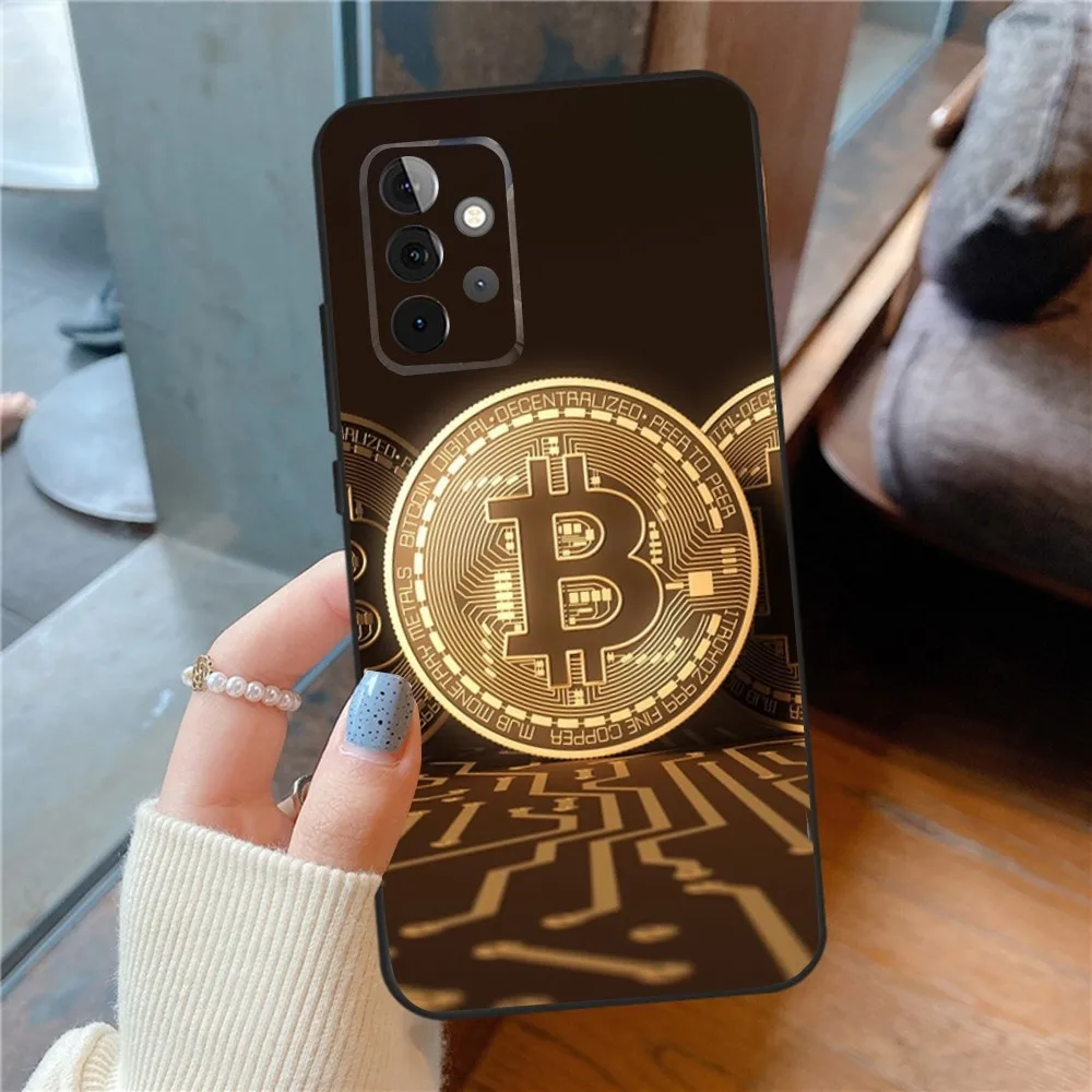 B-Bitcoin  Phone Case For SamsungS24,23,22,21,S20 Ultra Pro 10,S30Plus,S9,20lite Ultra Black Cover