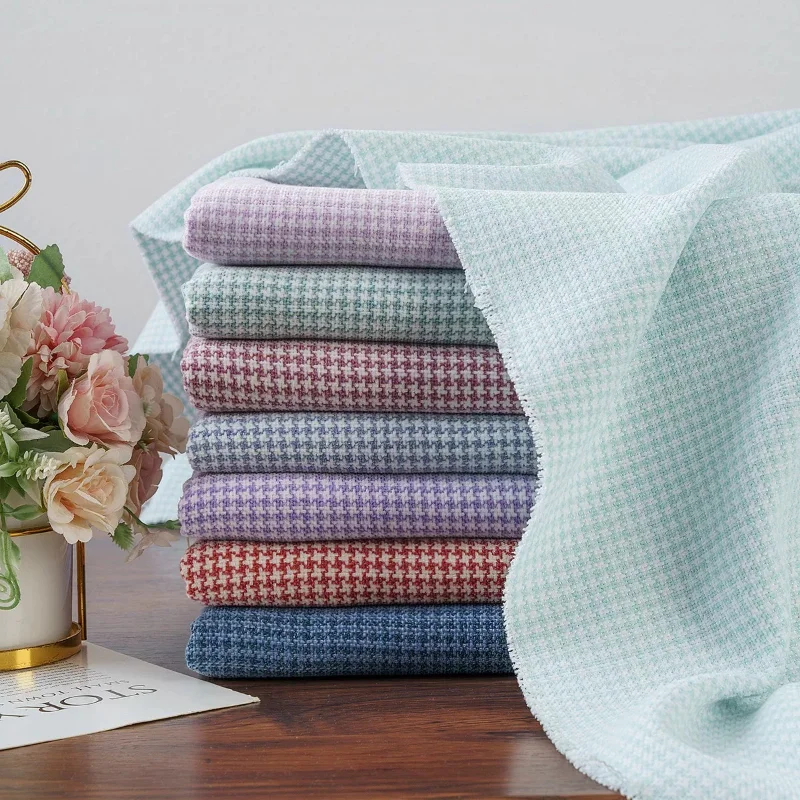Sewing Tweed Fabric - Vintage Soft Warm Tweed Plaid Fabric