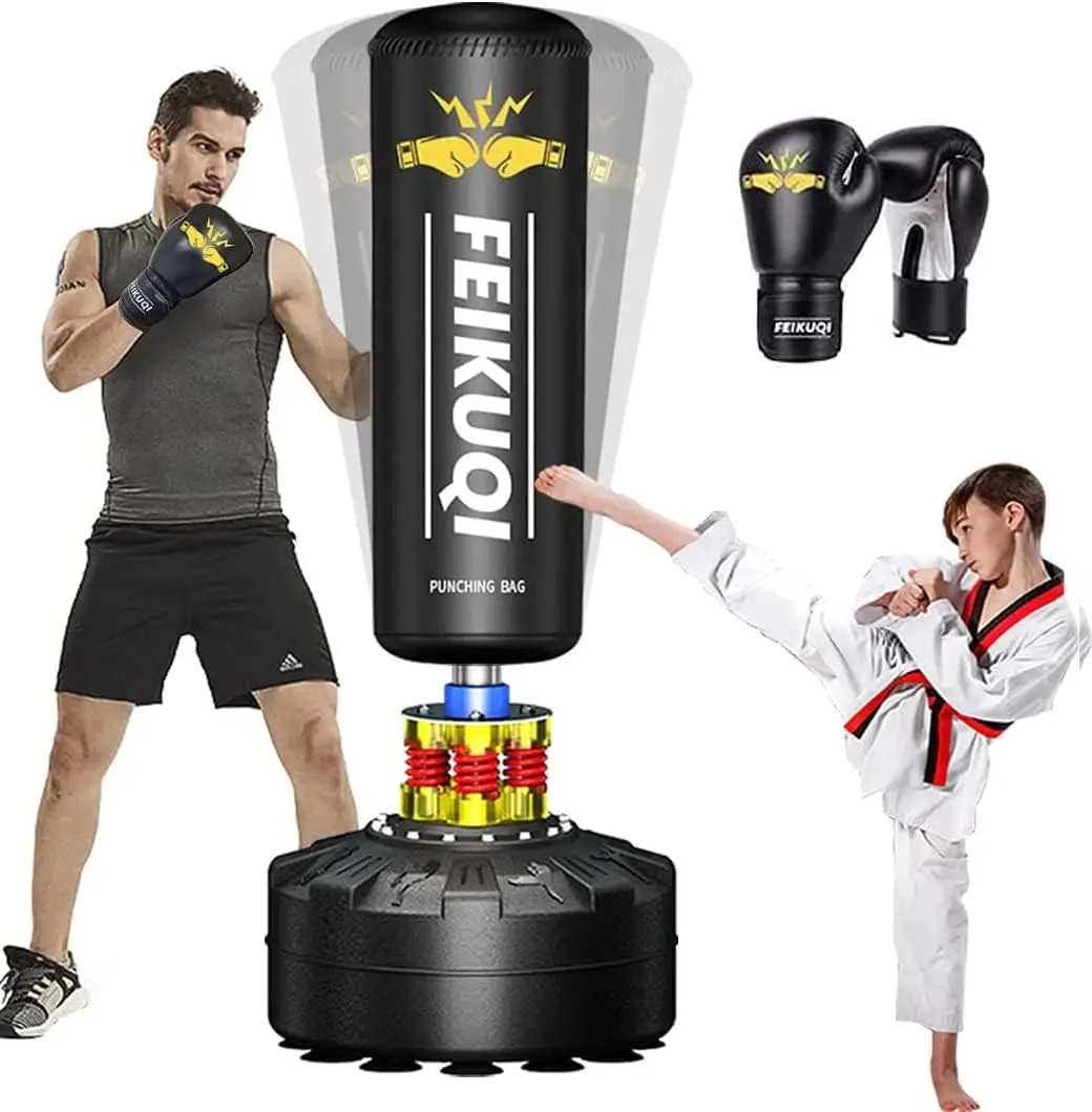 Boxing Bag with Stand 70''-205lbs Freestanding Punching Bag for Adult Youth Kids - Men Women Stand Kick