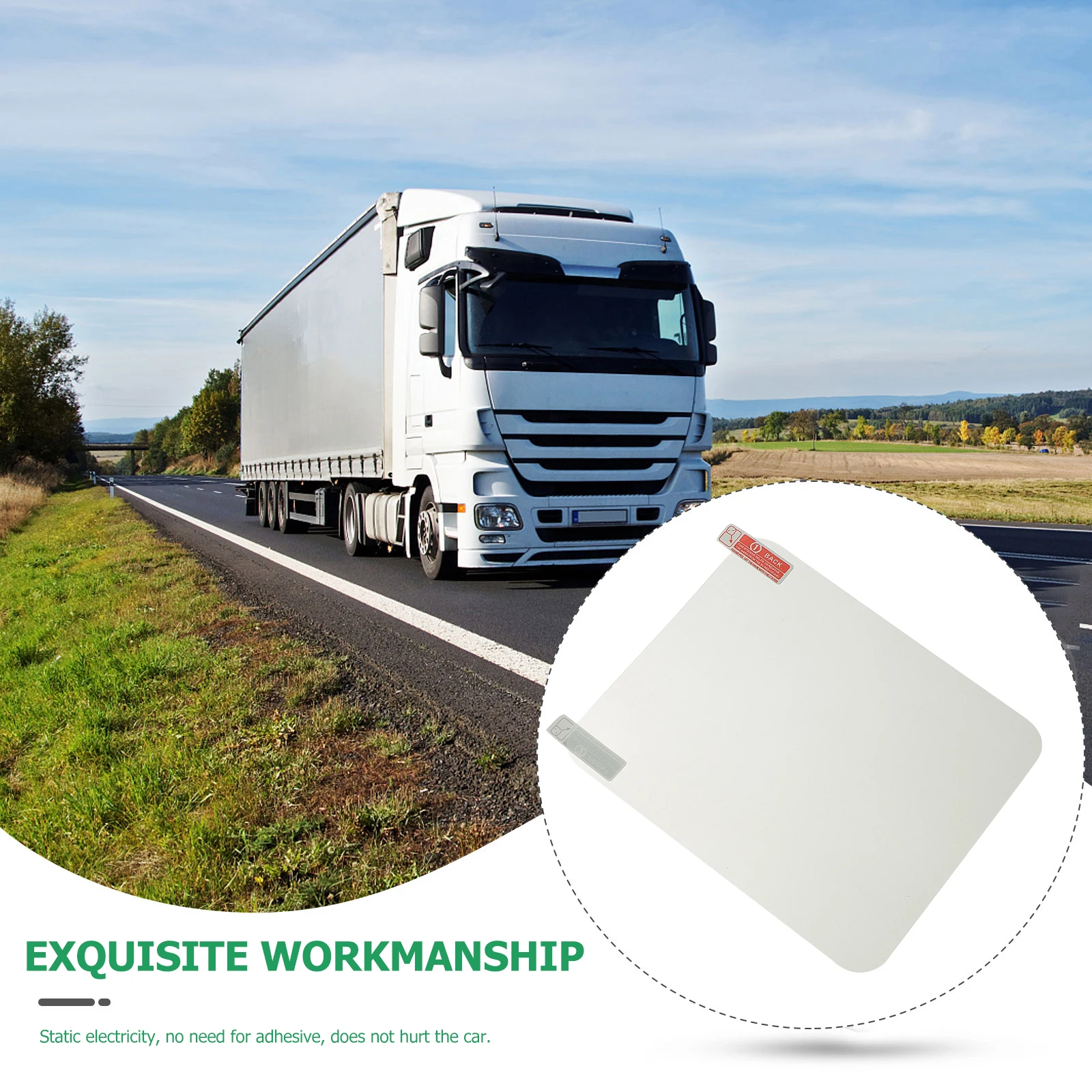 

2Pcs Reflective Film 150x130mm Clear Display Head-Up Windscreen Protective Screen For Cars Reusable No Glue Residue