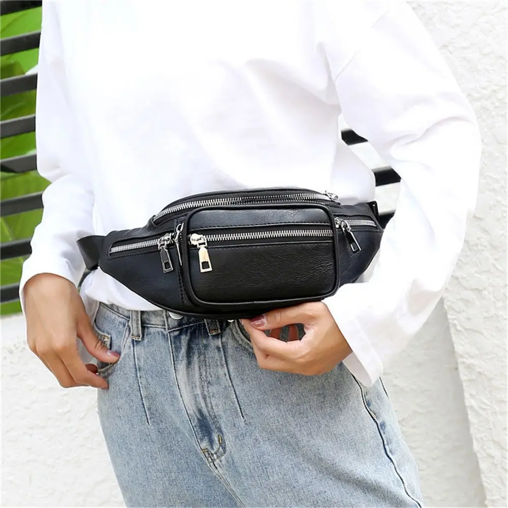 Black Designer Waterproof Fashion Travel Waist Bag Cool Belt Bag Waist Pack Running Hiking Fanny Pack Purse