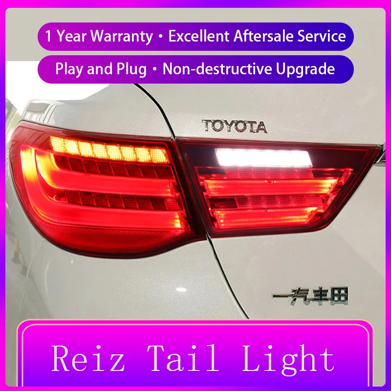 Car Styling For Toyota Mark X Reiz 2010 2011 2012 Rear Lamp DRL Taillight Turn Signal Highlight LED Reverse Auto Accessories