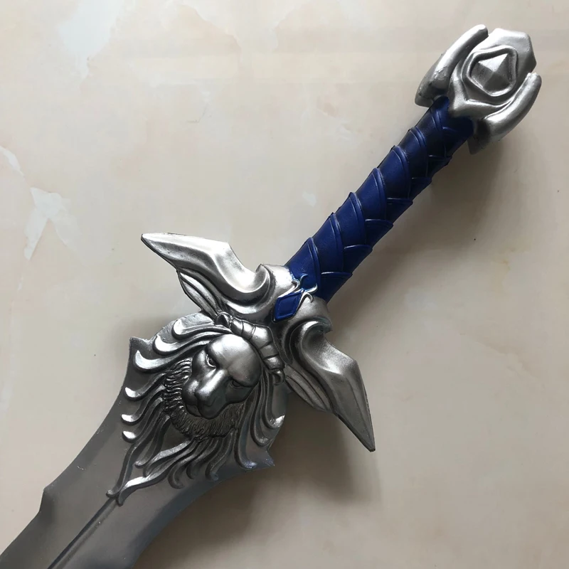 104cm grande espada cabeça de ovelhas rei espada besta ouro leão espada jogo filme arma cosplay espada de segurança do plutônio presente brinquedo