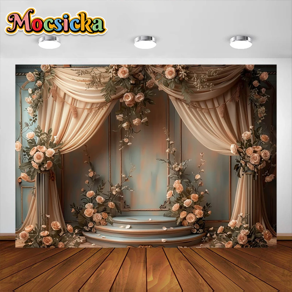 Astratta retrò fotografia sfondo fiori giardino stanza decorazione del partito forniture famiglia bambino ritratto sfondo puntelli da Studio