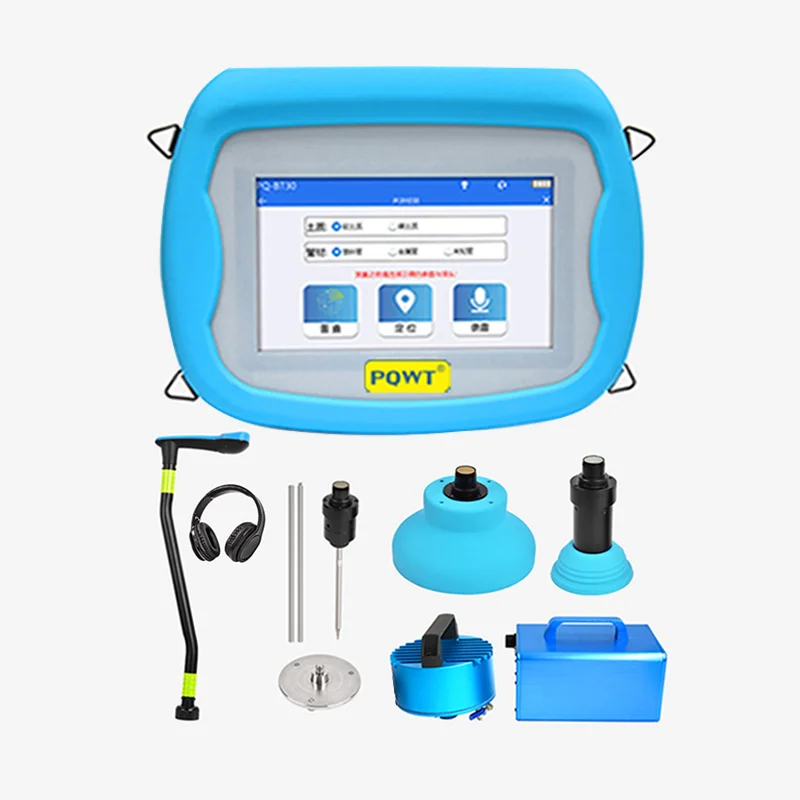 PQWT-BT30 Multi Functions Professional Pipeline Locator Electronic Testing Instrument 8m Water Leak Detector