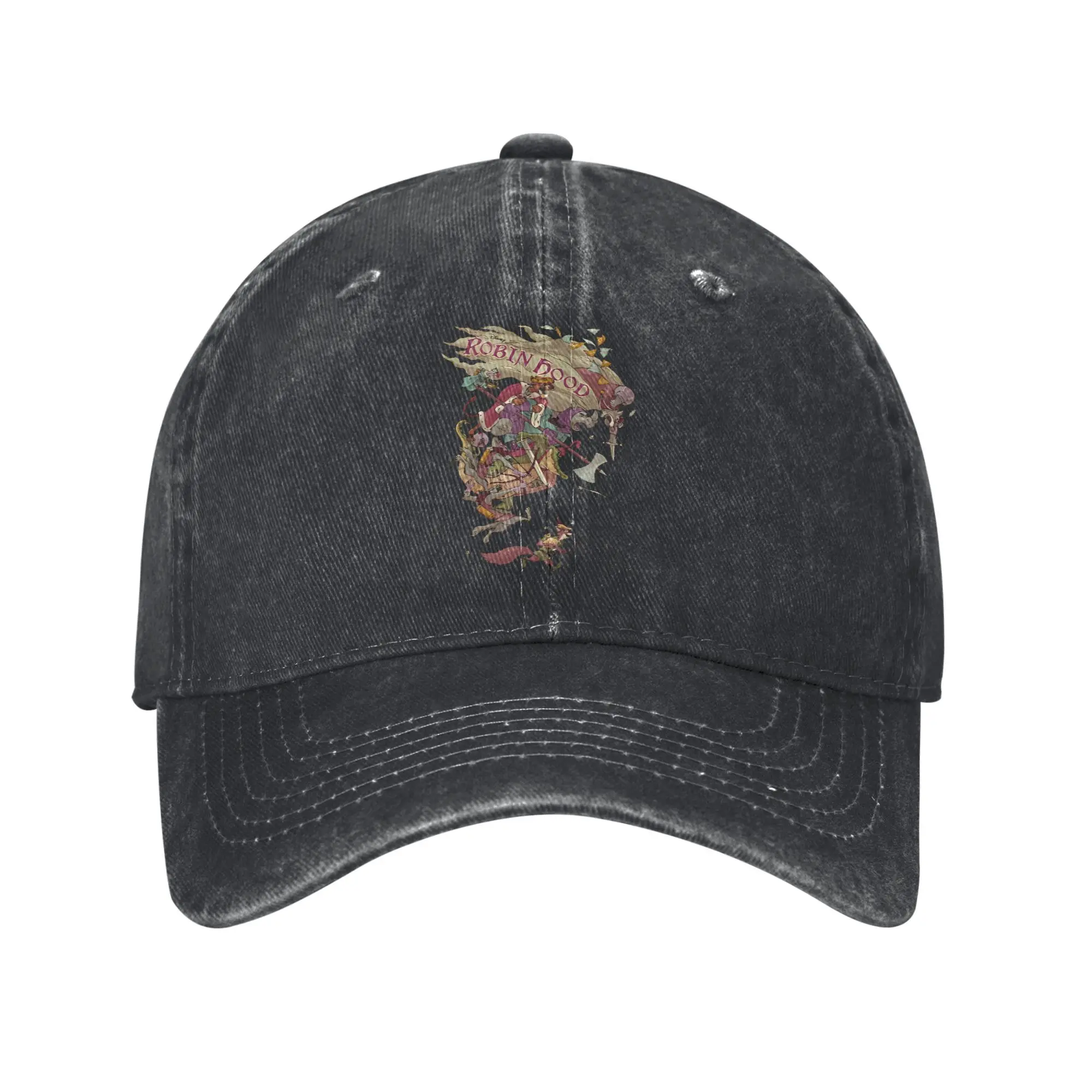 

Бейсбольная кепка с портретом персонажей Робина Гуда, потертая шляпа Snapback Wdw Magic Kingdom, уличная, всесезонная, регулируемая
