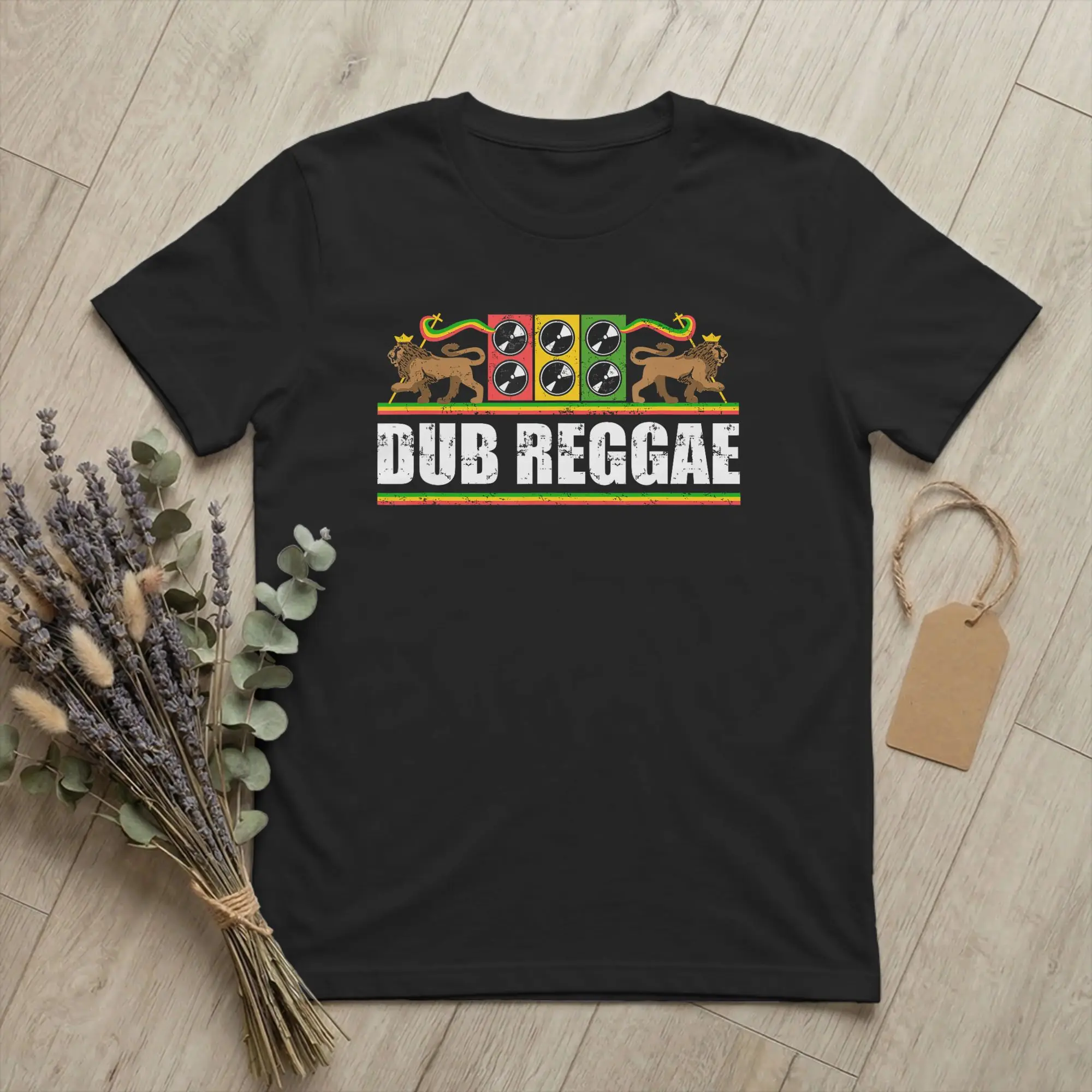 Rastafari Dub Reggae Music Lion of Judah T-Shirt for Men Jamaica Cotton Tees Round Neck Short Sleeve T Shirt Plus Size merch
