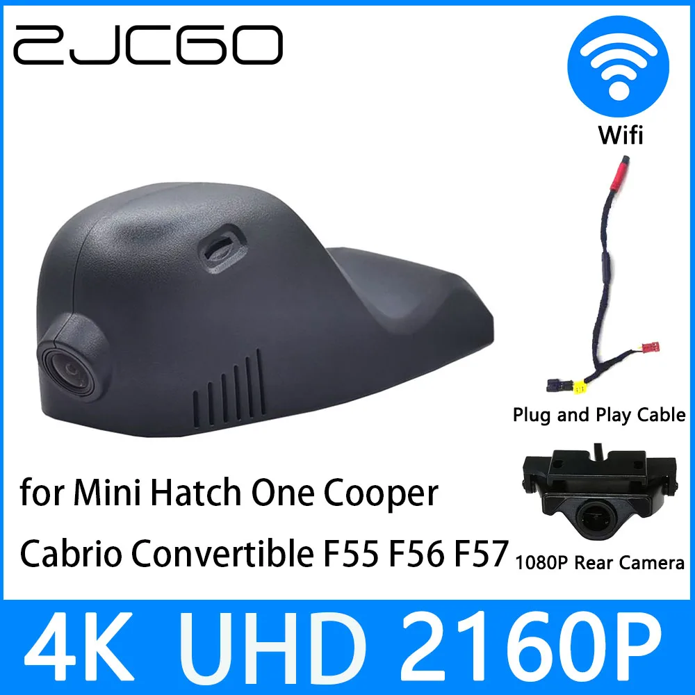 

ZJCGO Dash Cam 4K UHD 2160P Car Video Recorder DVR Night Vision for Mini Hatch One Cooper Cabrio Convertible F55 F56 F57