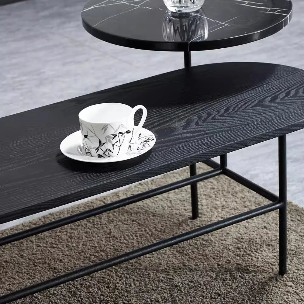 Mesa de centro estilo tambor moderno Mesa de centro de design italiano Mesas de centro de madeira