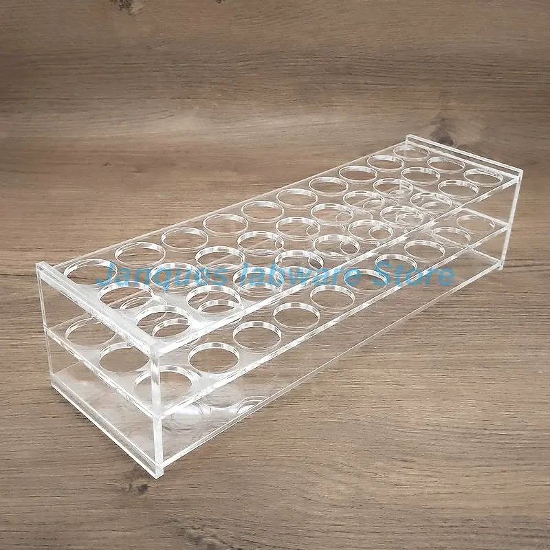 Imagem -02 - Vidro Orgânico Claro Test Tube Rack Centrífuga Tube Holder Armazenamento Stand Shelf Tamanho do Furo 13 16 19 21 26 31 mm Lab Consumíveis 1pc